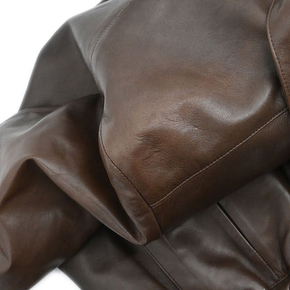 Gucci Single Breasted Zip Up Jacket Brown #42