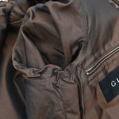 Gucci Single Breasted Zip Up Jacket Brown #42