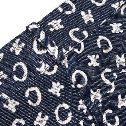 Celine 2011 Long Pants Macadam C Denim Navy #36