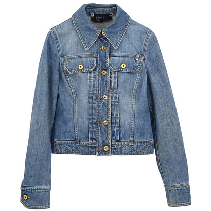 Gucci 2004 Single Breasted Jacket Denim Blue #38