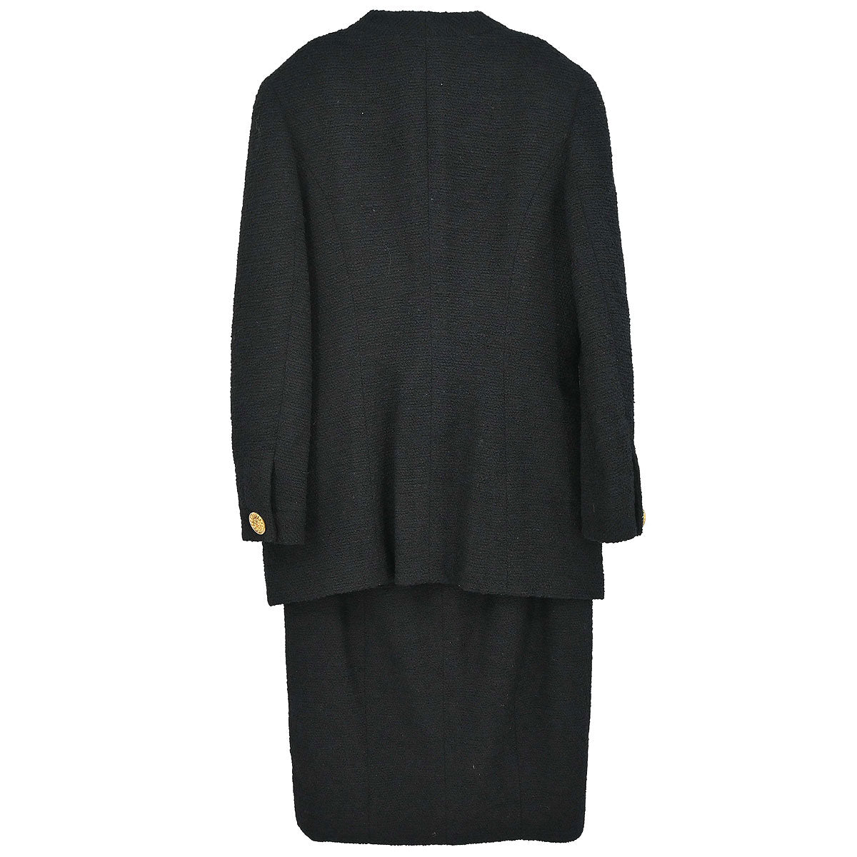 Chanel 1994 Setup Suit Jacket Skirt Black #38
