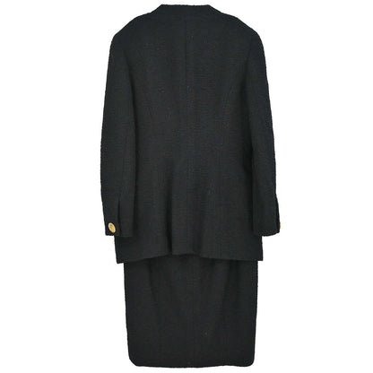 Chanel 1994 Setup Suit Jacket Skirt Black #38