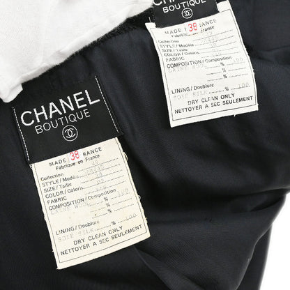 Chanel 1994 Setup Suit Jacket Skirt Black #38