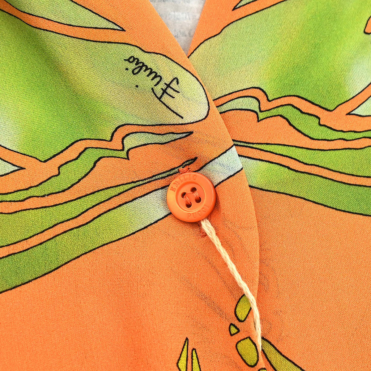 Emilio Pucci Sleeveless Mini Dress Orange #38