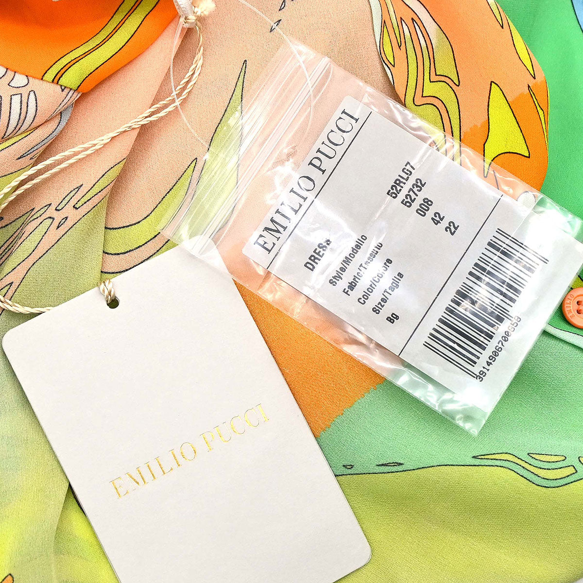 Emilio Pucci Sleeveless Mini Dress Orange #38