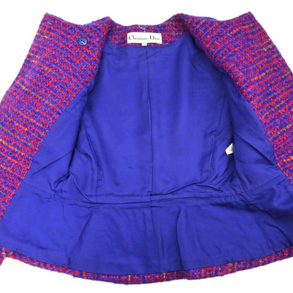 Christian Dior Setup Suit Jacket Skirt Red #38–40