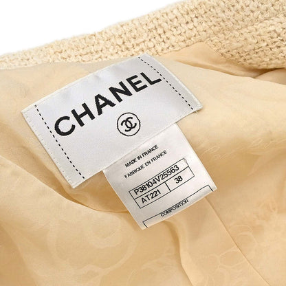 Chanel 2010 Single Breasted Jacket Ivory #38