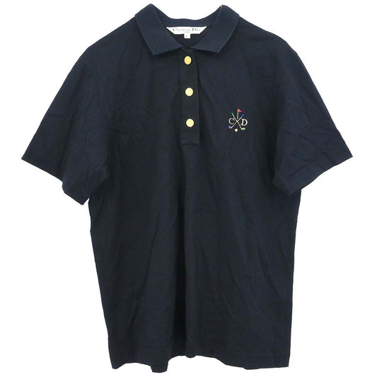 Christian Dior Short Sleeve Polo Shirt Top Black #L