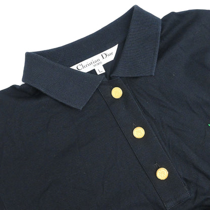 Christian Dior Short Sleeve Polo Shirt Top Black #L