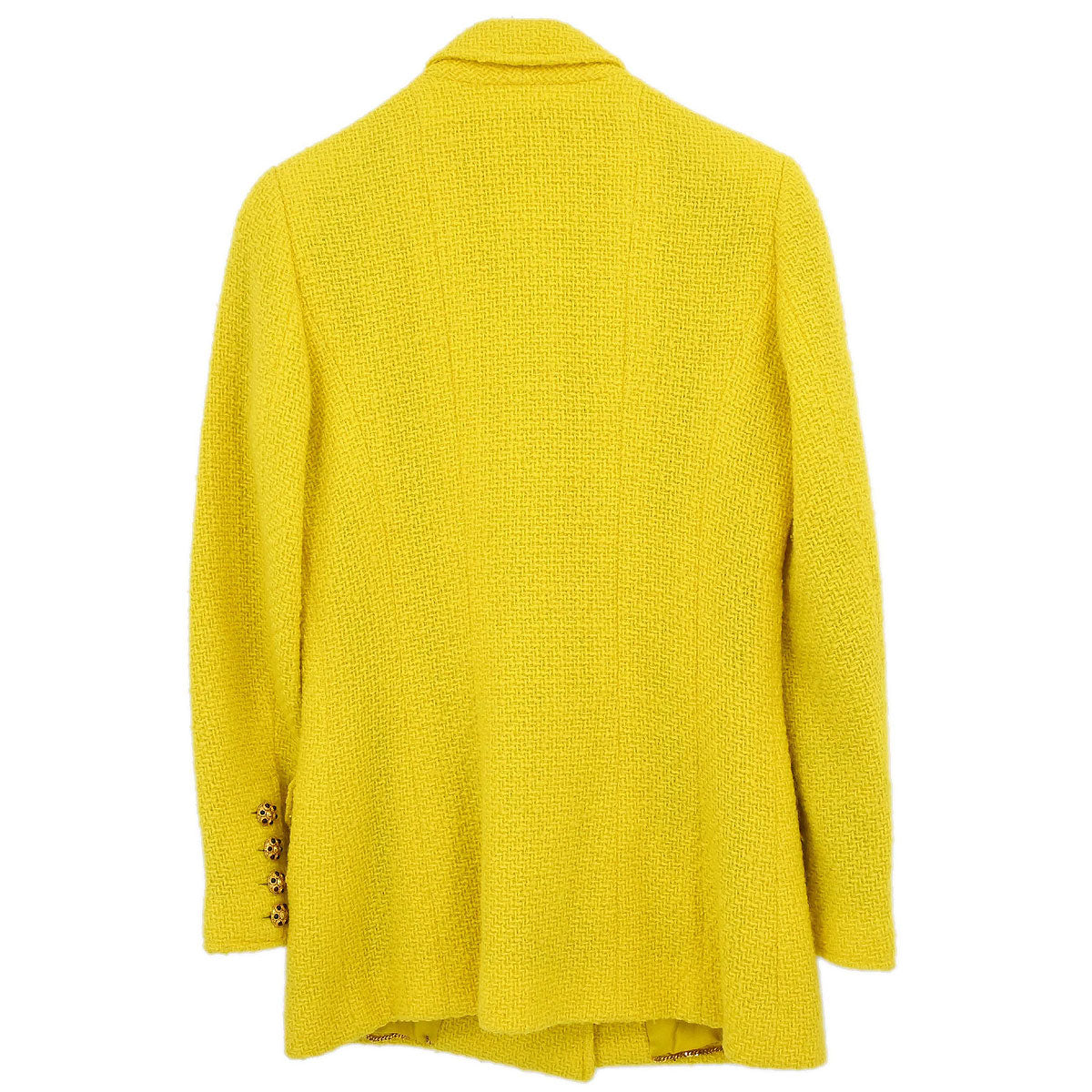Chanel 1996 Double Breasted Jacket Yellow #38