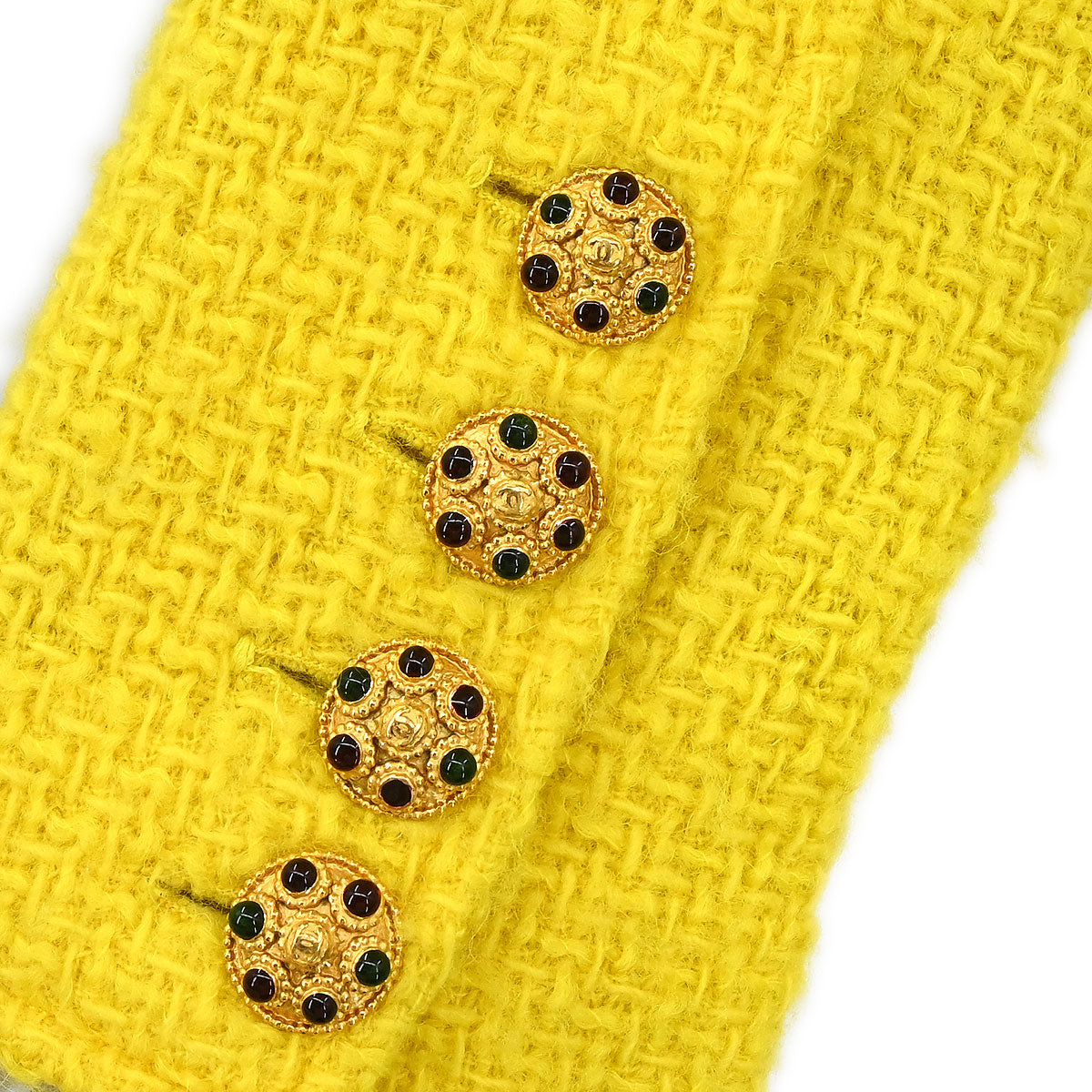 Chanel 1996 Double Breasted Jacket Yellow #38