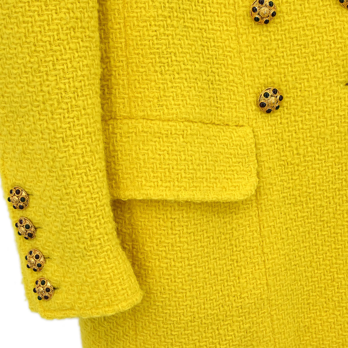 Chanel 1996 Double Breasted Jacket Yellow #38