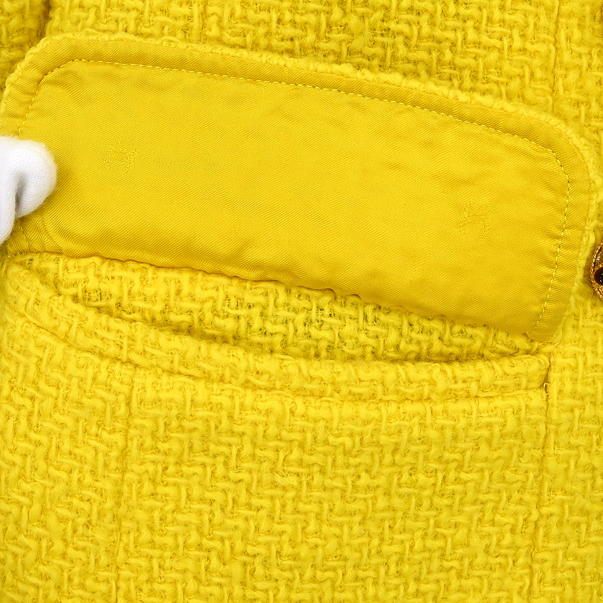 Chanel 1996 Double Breasted Jacket Yellow #38