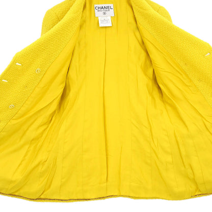 Chanel 1996 Double Breasted Jacket Yellow #38