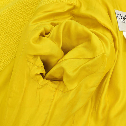 Chanel 1996 Double Breasted Jacket Yellow #38
