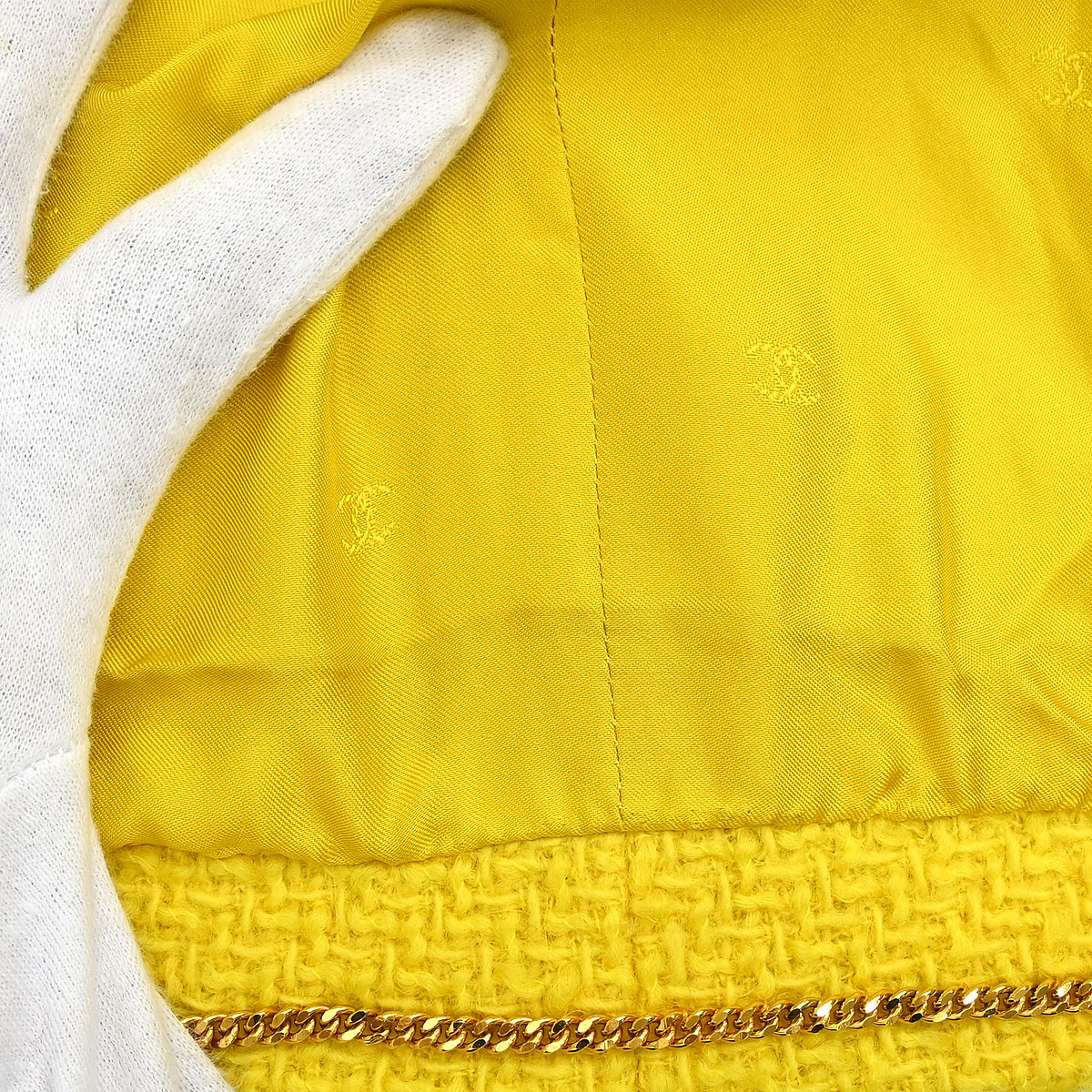 Chanel 1996 Double Breasted Jacket Yellow #38