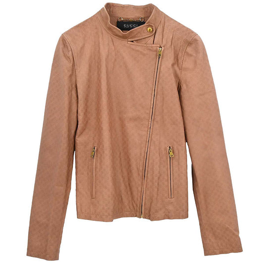 Gucci Single Breasted Zip Up Jacket Pink