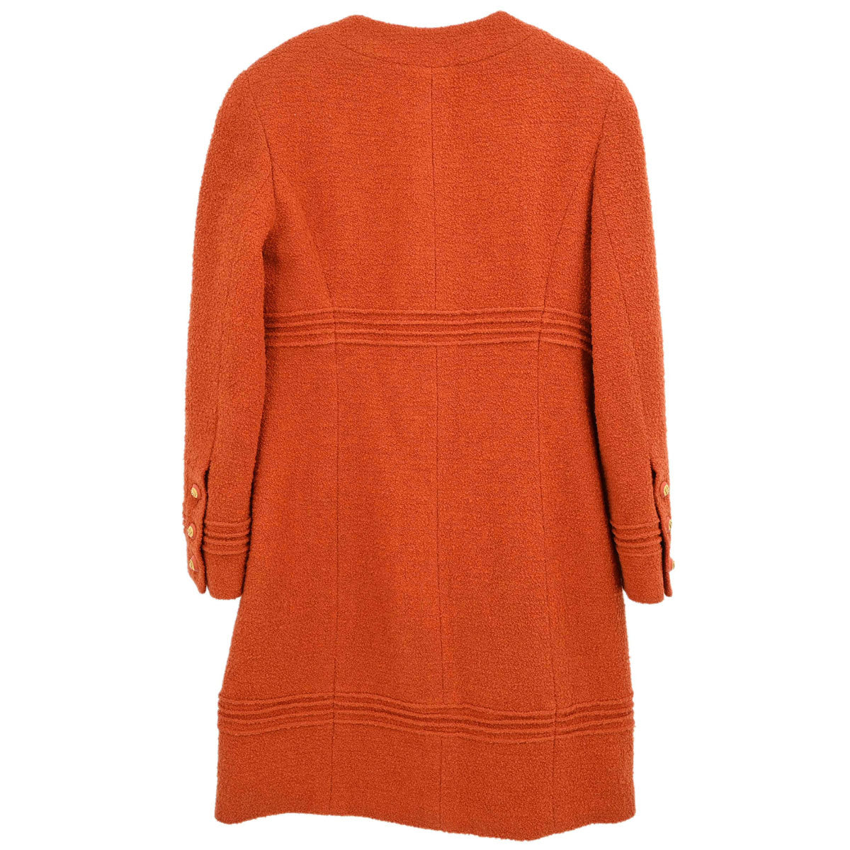 Chanel 1993 Collarless Coat Orange #34