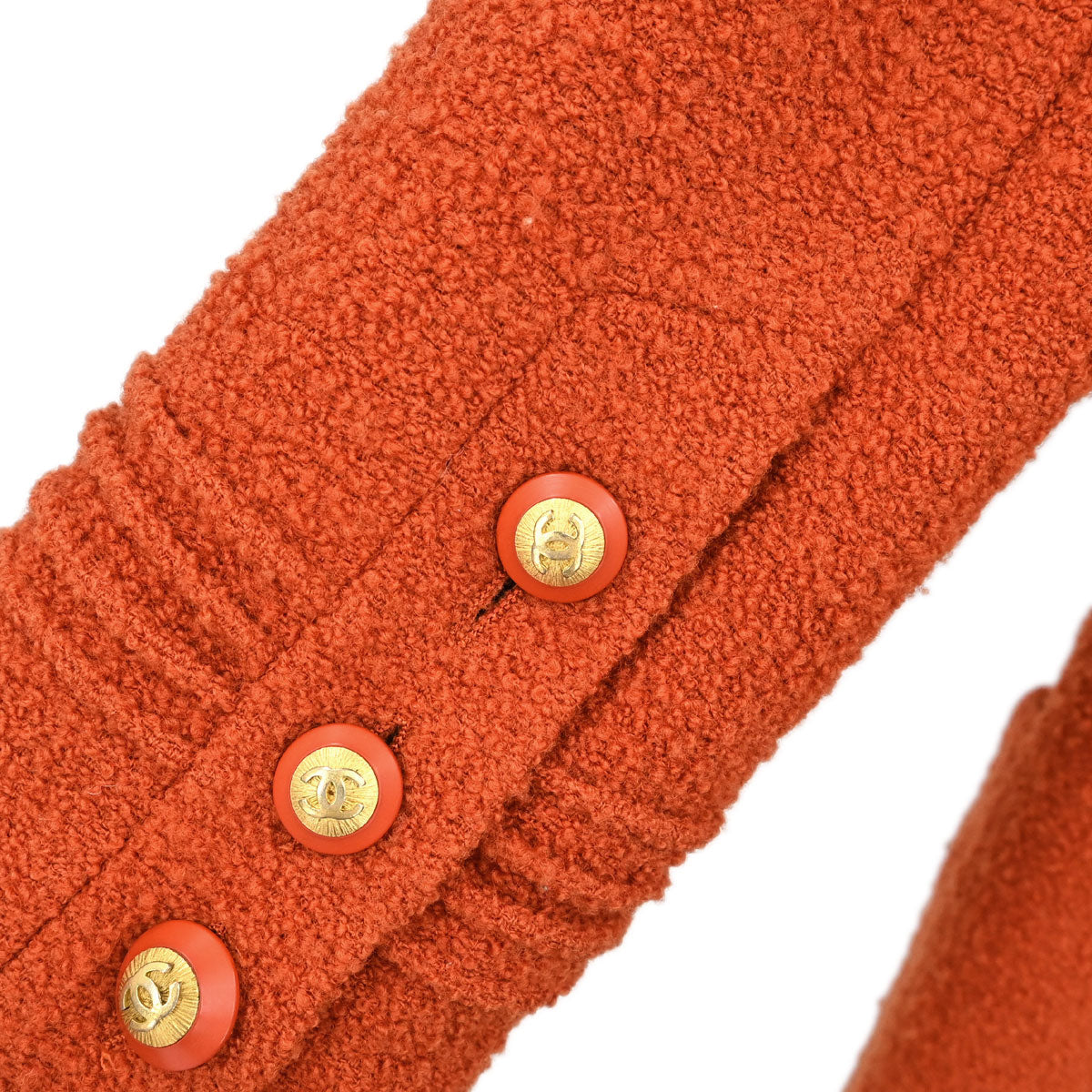 Chanel 1993 Collarless Coat Orange #34