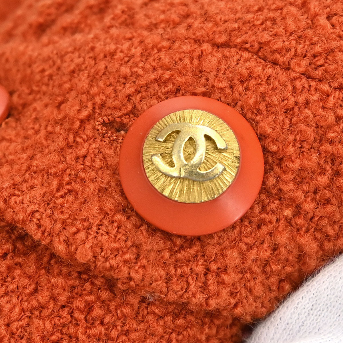 Chanel 1993 Collarless Coat Orange #34