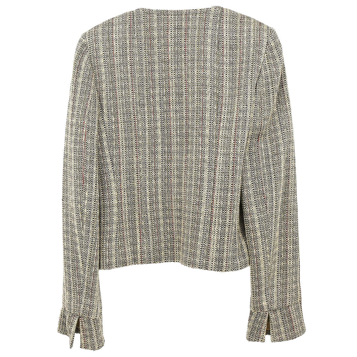Chanel 2003 Collarless Jacket Beige #36