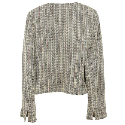 Chanel 2003 Collarless Jacket Beige #36