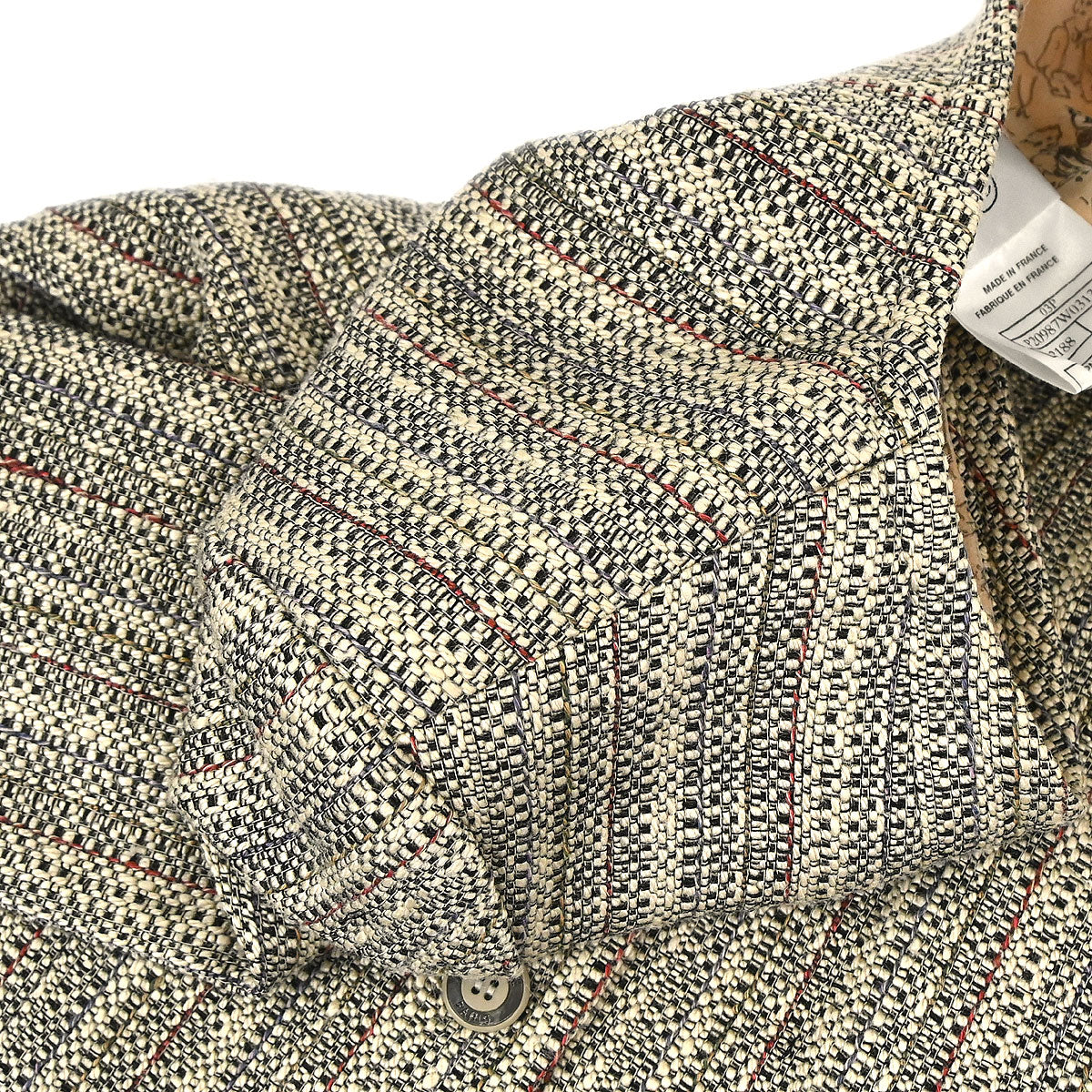 Chanel 2003 Collarless Jacket Beige #36
