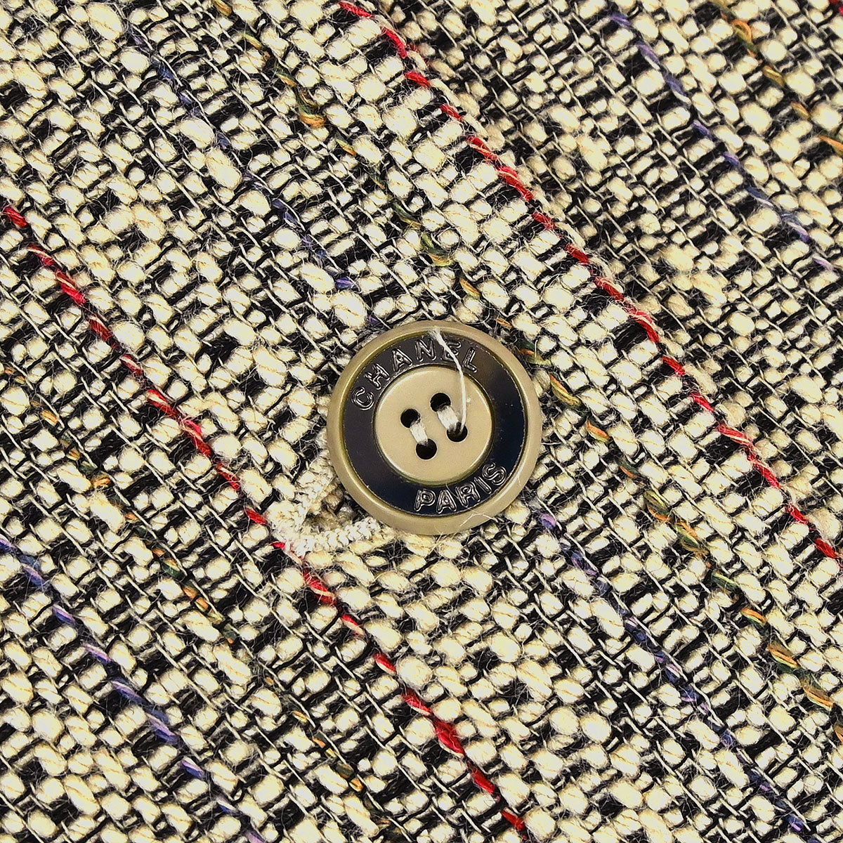 Chanel 2003 Collarless Jacket Beige #36