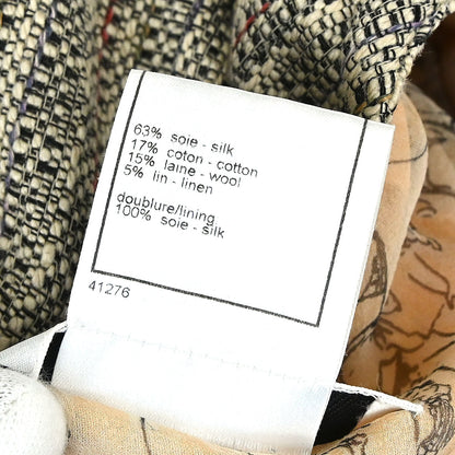 Chanel 2003 Collarless Jacket Beige #36