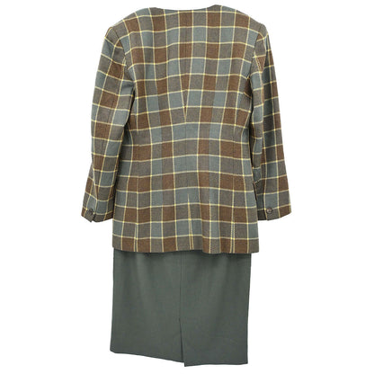 Gucci Setup Suit Jacket Skirt Green #38