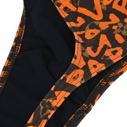 Louis Vuitton Monogram Graffiti Swimwear Swimsuit Orange #40