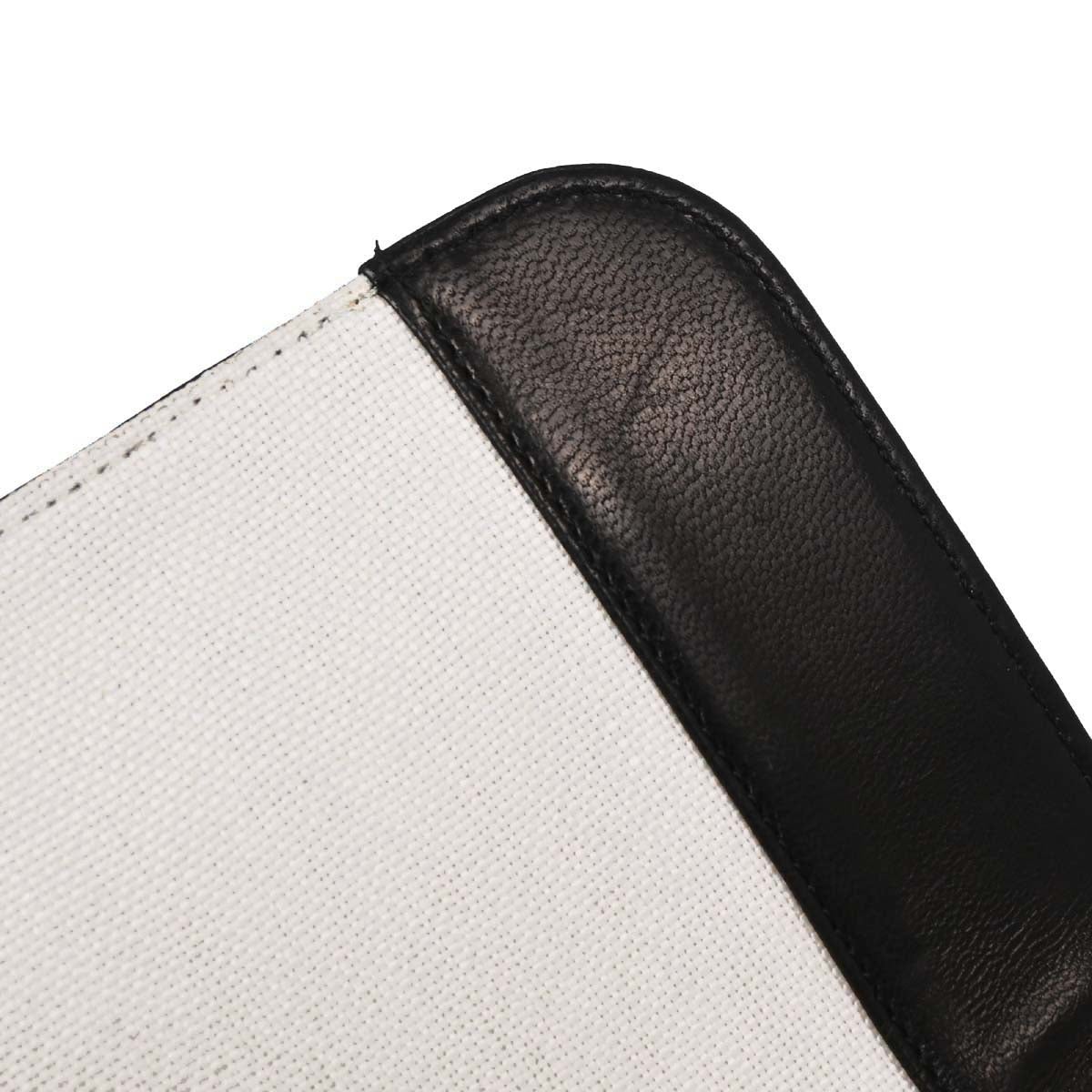 Chanel 1991-1994 White Linen Mademoiselle Flap Shoulder Bag