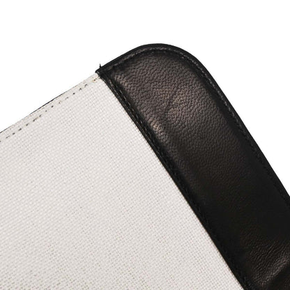 Chanel 1991-1994 White Linen Mademoiselle Flap Shoulder Bag
