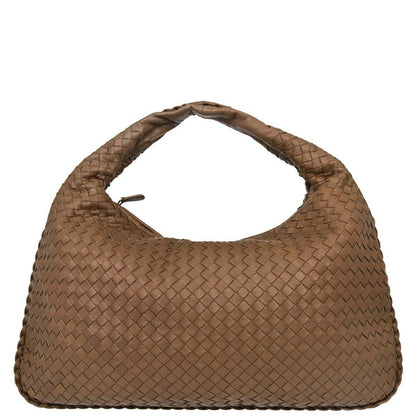 Bottega Veneta Brown Lambskin Intrecciato Hobo Handbag