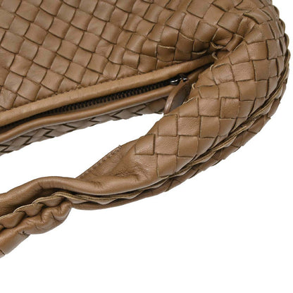 Bottega Veneta Brown Lambskin Intrecciato Hobo Handbag
