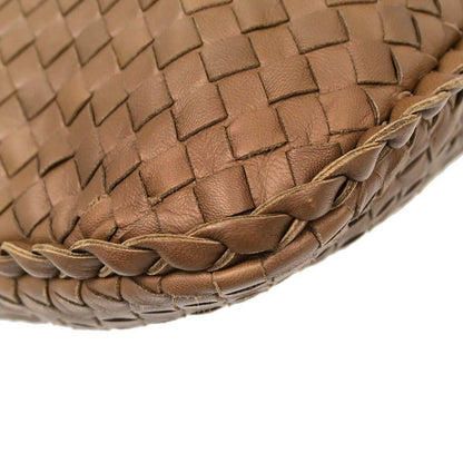 Bottega Veneta Brown Lambskin Intrecciato Hobo Handbag