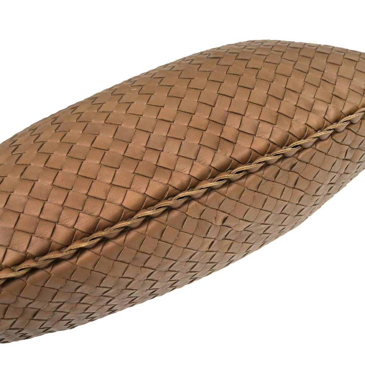 Bottega Veneta Brown Lambskin Intrecciato Hobo Handbag