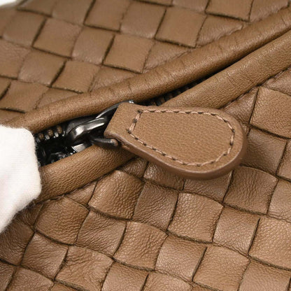 Bottega Veneta Brown Lambskin Intrecciato Hobo Handbag
