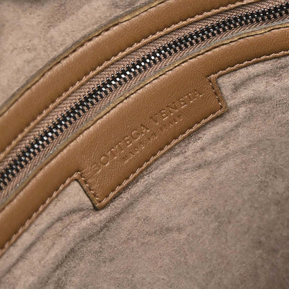 Bottega Veneta Brown Lambskin Intrecciato Hobo Handbag