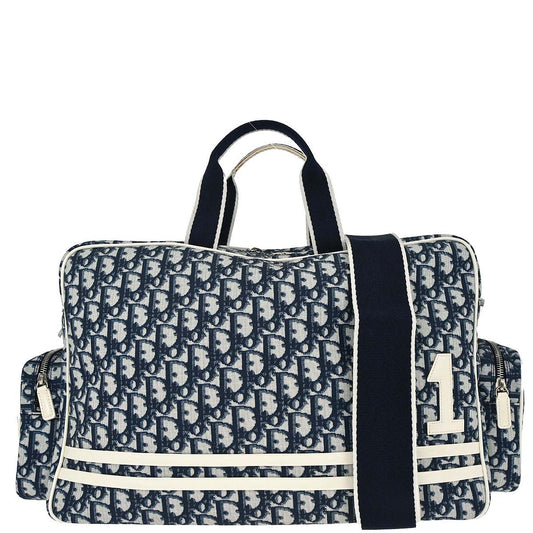 Christian Dior Blue Trotter 2way Duffle Shoulder Handbag