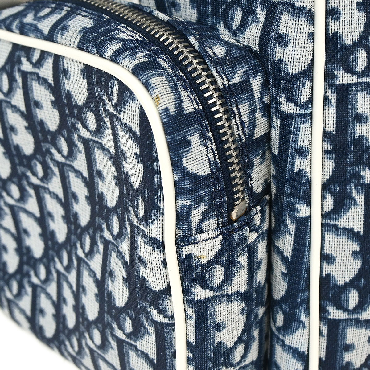 Christian Dior Blue Trotter 2way Duffle Shoulder Handbag