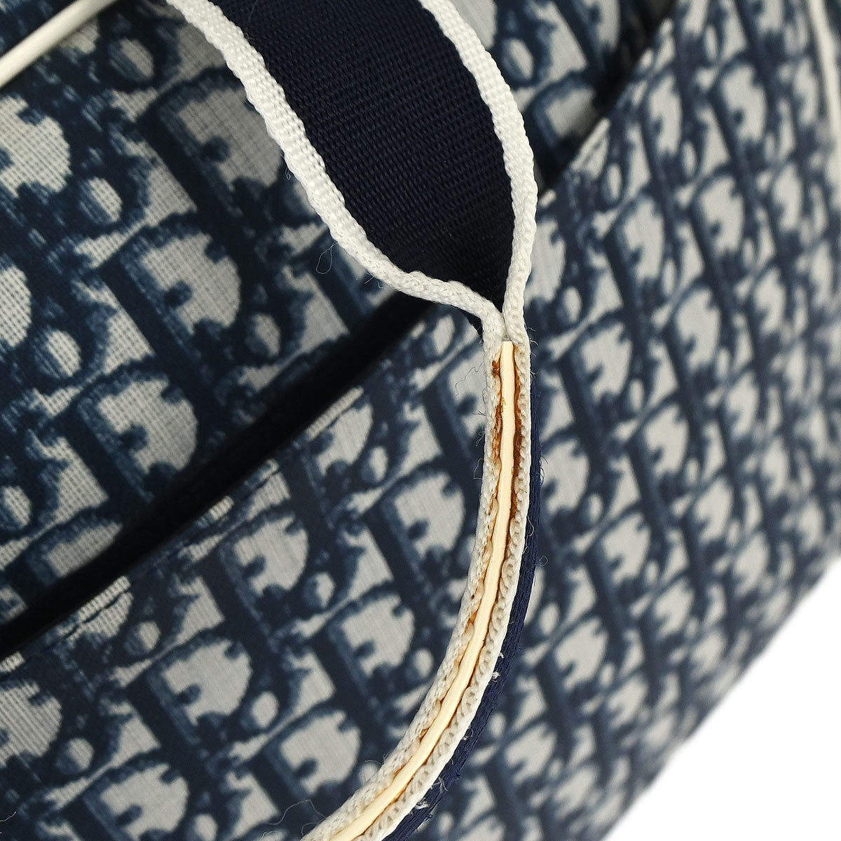 Christian Dior Blue Trotter 2way Duffle Shoulder Handbag