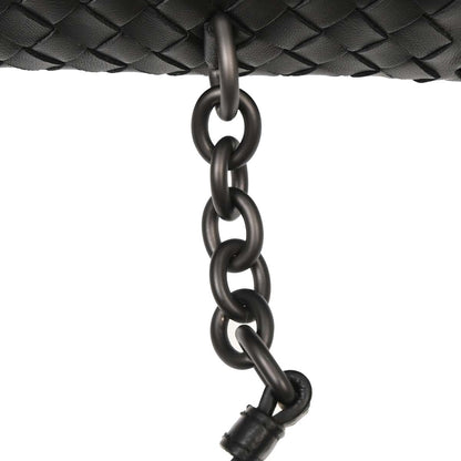 Bottega Veneta Black Lambskin Intrecciato Handbag