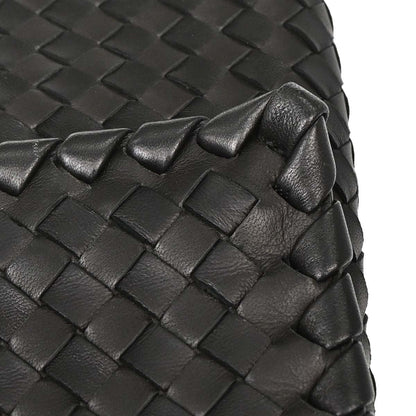 Bottega Veneta Black Lambskin Intrecciato Handbag