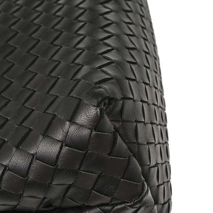 Bottega Veneta Black Lambskin Intrecciato Handbag