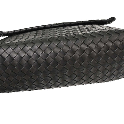Bottega Veneta Black Lambskin Intrecciato Handbag