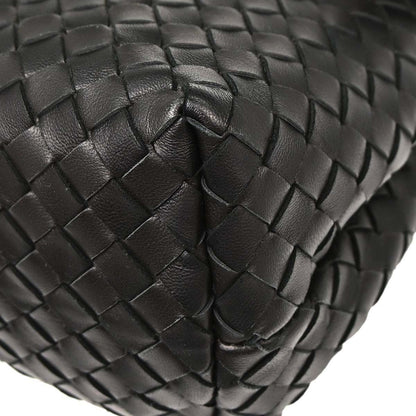 Bottega Veneta Black Lambskin Intrecciato Handbag