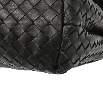 Bottega Veneta Black Lambskin Intrecciato Handbag