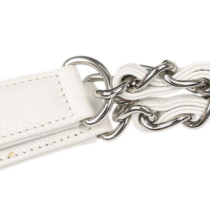 Chanel 2011 White Caviar Grand Shopping Tote GST Chain Handbag