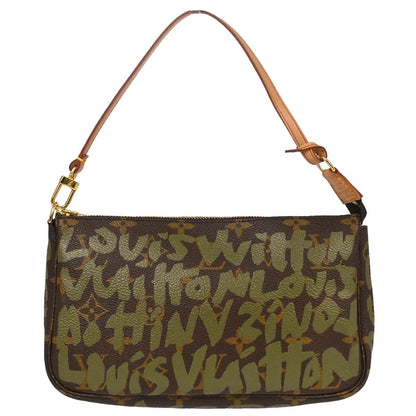 Louis Vuitton Khaki Graffiti Pochette Accessoires Handbag M92191